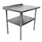 Bk Resources Work Table Stainless Steel With Undershelf, 1.5" Rear Riser 36"Wx24"D VTTR-3624 - alternate 1